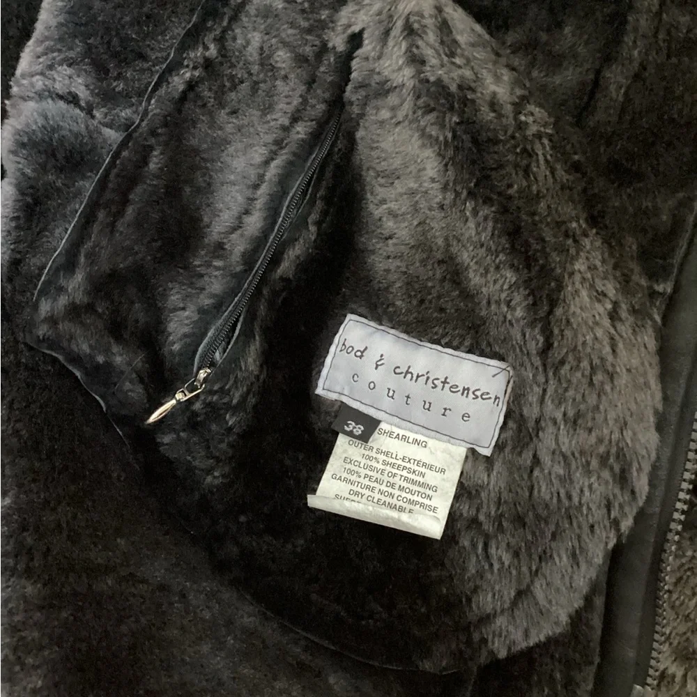 Mens Bod & Christense  shearling jacket - Picture 8 of 10